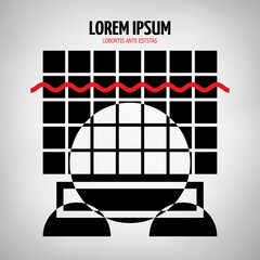 Abstract geometric modern symmetric design