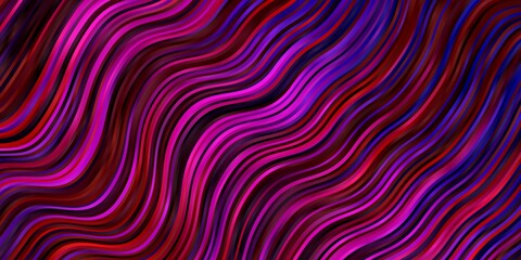 Dark Blue, Red vector pattern with lines. Illustration in halftone style with gradient curves. Pattern for websites, landing pages.