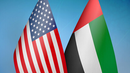 United States and United Arab Emirates two flags