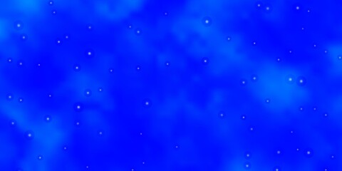 Light BLUE vector template with neon stars. Modern geometric abstract illustration with stars. Best design for your ad, poster, banner.