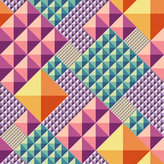 Vector triangle convex abstract Seamless pattern