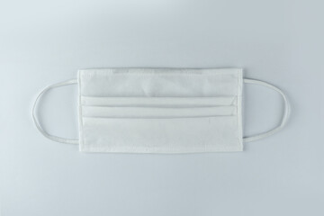 White Face Mask Mockup, Blank dust mask isolated on white background, ready for your design