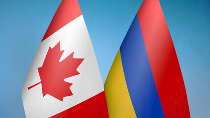 Canada and Armenia two flags