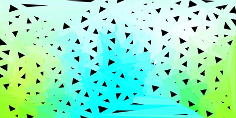 Light blue, green vector gradient polygon wallpaper.