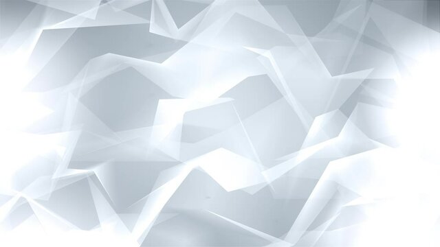 Gray Polygonal surface shapes with flare soft light crystals abstract background, low poly triangles mosaic.