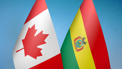 Canada and Bolivia two flags