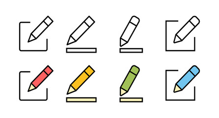 set of Edit icons. Pencil icon. sign up Icon vector