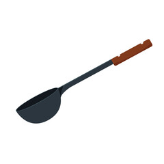 Ladle vector. Ladle on white background. 