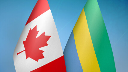 Canada and Gabon two flags