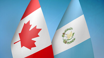 Canada and Guatemala two flags