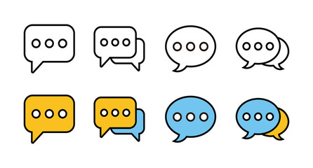 set of Chat icons. Chat vector icon. Speech bubble