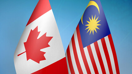 Canada and Malaysia two flags