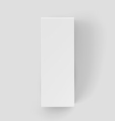 White box Mockup, blank carton container 3d rendering isolated on light background