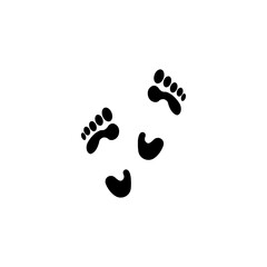 logo soles of black feet vector illustration
