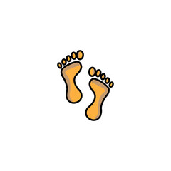 Fototapeta na wymiar footprint logo color illustration of vector design