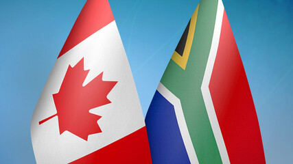 Canada and South Africa two flags