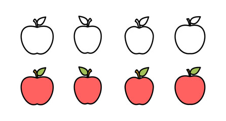 set of Apple icons. Apple vector icon