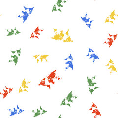 Obraz na płótnie Canvas Color World map icon isolated seamless pattern on white background. Vector.
