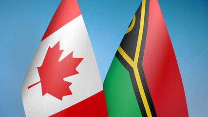 Canada and Vanuatu two flags