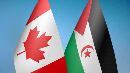Canada and Western Sahara two flags