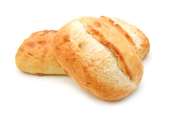 Mini bread on white background 