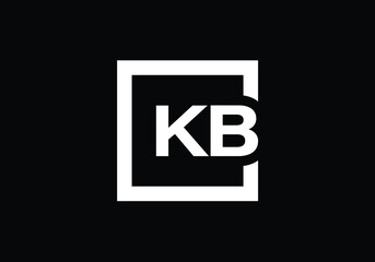 Fototapeta premium Initial Monogram Letter K B Logo Design Vector Template. K B Letter Logo Design