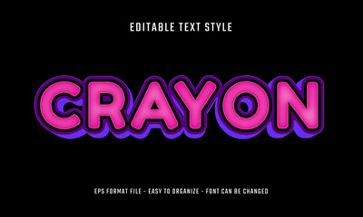 Editable text effects with crayon style