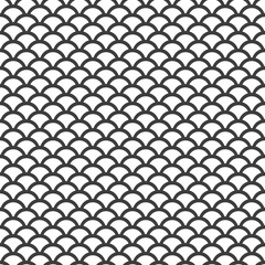 Seamless fish scales or snake skin pattern. Squama texture. Japanese traditional mermaid ornament. © Ne Mariya
