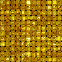 Luxury golden mozaic. Seamless texture or background.