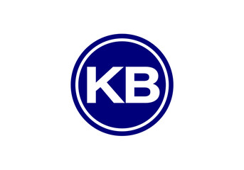 Initial Monogram Letter K B Logo Design Vector Template. K B Letter Logo Design