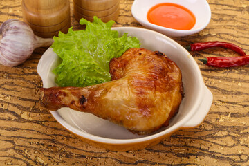 Roasted chicken leg