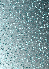 Peacock Blue color Abstract color Low-Polygones Generative Art background illustration