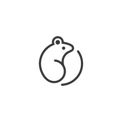 Mouse animal  logo icon vector