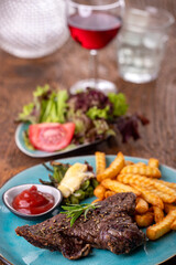 rosemary on a steak