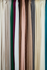 Window curtain, large selection of curtain fabrics, textile store
