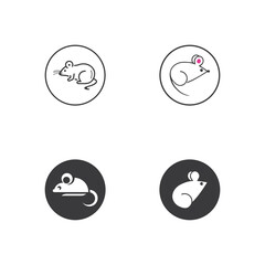 Mouse animal  logo icon vector