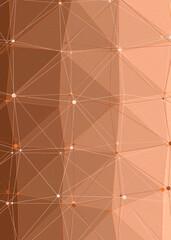 Bright Orange color Abstract color Low-Polygones Generative Art background illustration