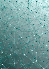 Teal Blue color Abstract color Low-Polygones Generative Art background illustration