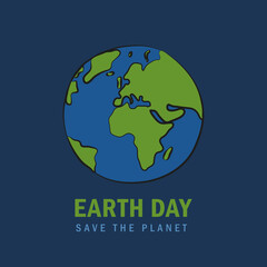 earth day save the planet concept vector illustration EPS10