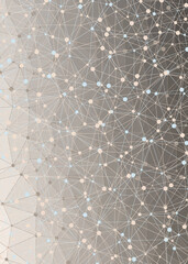 Champagne Pink color Abstract color Low-Polygones Generative Art background illustration