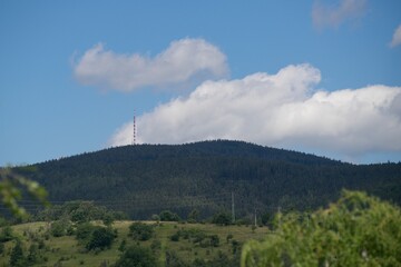 clouds over the mountains