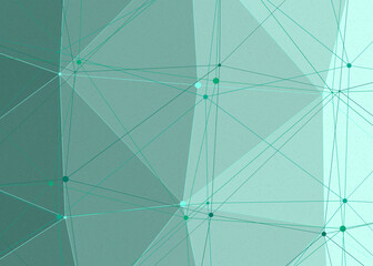 Fototapeta premium Mint color Abstract color Low-Polygones Generative Art background illustration