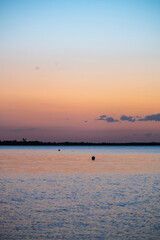 Obraz premium Sunset at the Steinhuder Meer, Germany