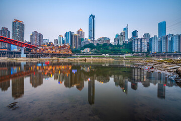 Fototapeta na wymiar Chongqing, China skyline on the Jialing River