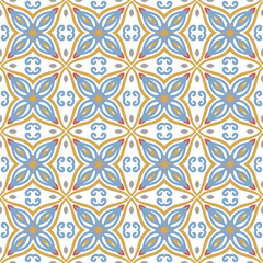 Abstract bright modern geometric seamless pattern. Art deco geo background. Popular tile infinity backdrop. Vector illustration. 
