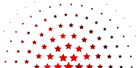 Fototapeta na wymiar Light Red vector layout with bright stars. Blur decorative design in simple style with stars. Design for your business promotion.