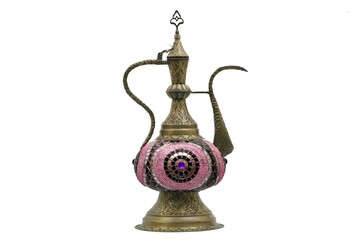 Fototapeta na wymiar ottoman tile embroidered pitcher lamp