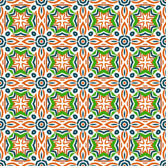 Abstract bright modern geometric seamless pattern. Art deco geo background. Popular tile infinity backdrop. Vector illustration. 