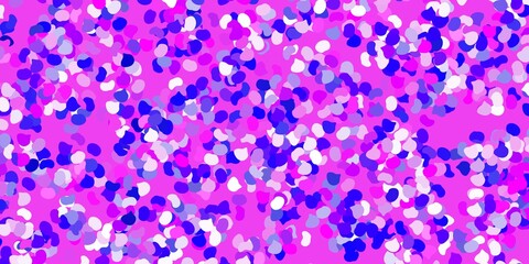 Light purple, pink vector background with random forms.