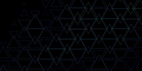 Dark BLUE vector backdrop with lines, triangles. Beautiful illustration with triangles in nature style. Pattern for commercials.